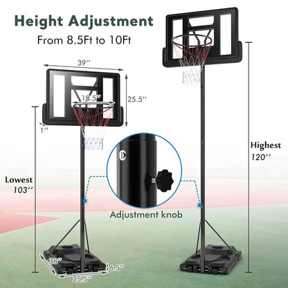 Lightweight Outdoor Basketball Hoop  Easy-Setup Portable Goal for Driveways and Backyards