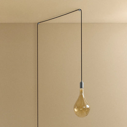 Voronoi III Plug-In Pendant in Stainless Steel