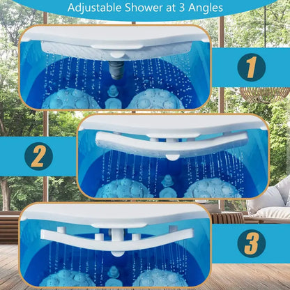 Giantex Heated Foot Spa Massager with Rotating Jets, Temperature Control, and Adjustable Shower Feature