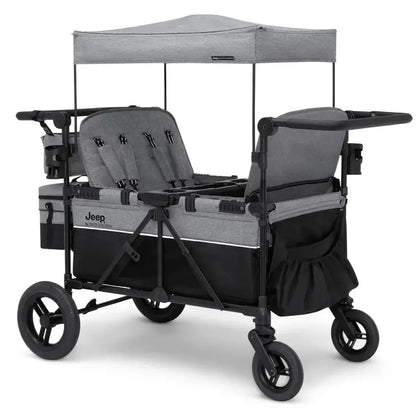 Delta Children Jeep Wrangler 4-Seater Stroller Wagon  Ride-On Toy & Transport Cart
