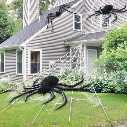 Large Outdoor Halloween Inflatable Spider with Built-In LED Lights