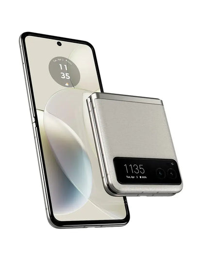 Motorola razr (2023) Unlocked Foldable Smartphone  Vanilla Cream, 8GB RAM / 128GB Storage, 32MP Camera