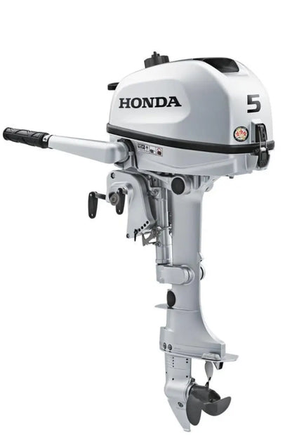 5 HP Outboard Motor with Tiller Handle  20-Inch Shaft
