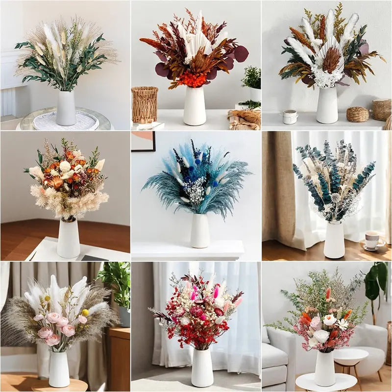Curated Dried Flower Bouquet  Rustic Botanical Arrangement for Home & Wedding Spaces