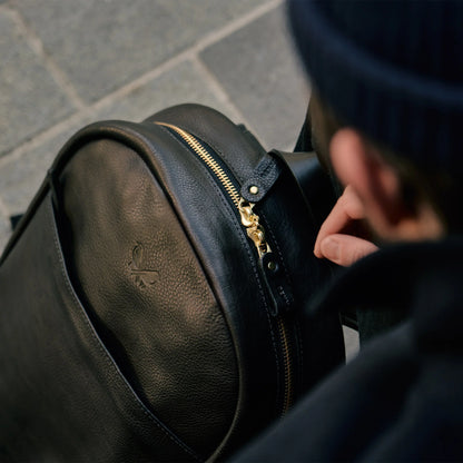 Leather Backpack - Black