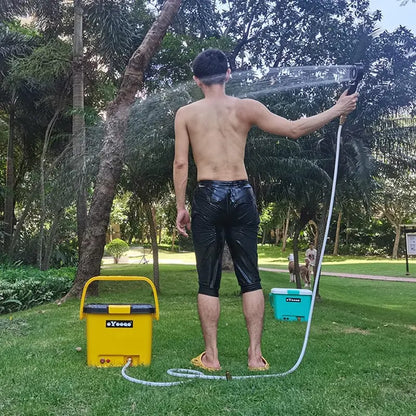 Rinse Kit Portable Rechargeable Camping Shower with Pump, Shower Head & 5-Gallon Tank  Electric Outdoor Shower System