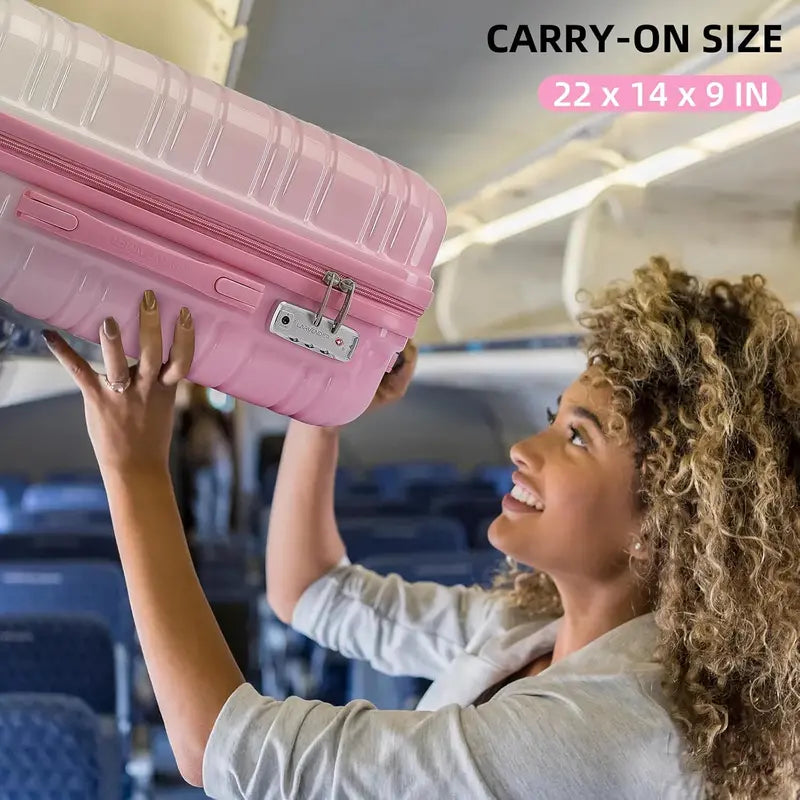 6-Piece Expandable Rolling Luggage Set  Lightweight Hardshell Suitcases with Smooth-Spinning Wheels & Modular Packing Options