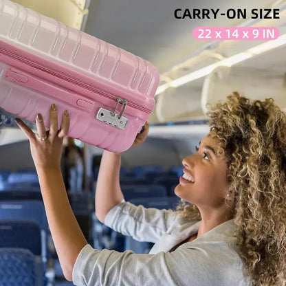 6-Piece Expandable Rolling Luggage Set  Lightweight Hardshell Suitcases with Smooth-Spinning Wheels & Modular Packing Options