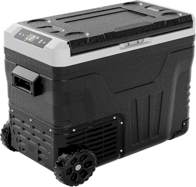 EUHOMY 53-Quart (50L) 12V/24V Portable Electric Freezer  High-Capacity DC Compressor Cooler for Travel and Off-Grid Use