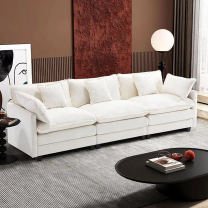 ihanherry 146-Inch Modern U-Shaped Modular Cloud Sofa  Customizable Layout