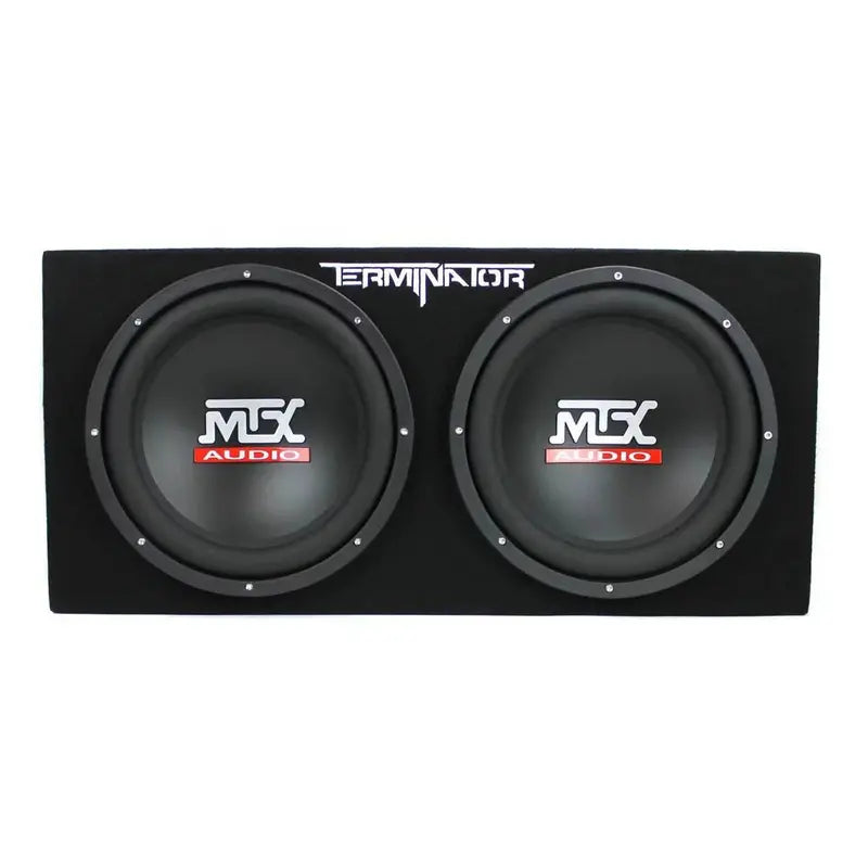 MTX TNE212D 12-Inch Subwoofer Bundle  Includes Dual Subs, Monoblock Amplifier Pair, and Complete Wiring Kit