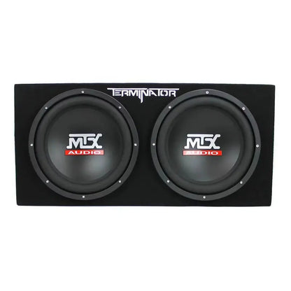 MTX TNE212D 12-Inch Subwoofer Bundle  Includes Dual Subs, Monoblock Amplifier Pair, and Complete Wiring Kit