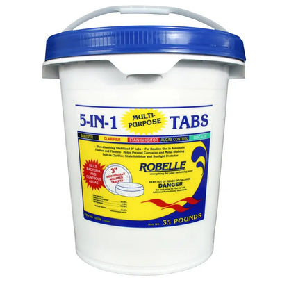 Robelle 5-in-1 Chlorine Tablet Dispenser  35-Pound Bulk Pack for Pool Maintenance