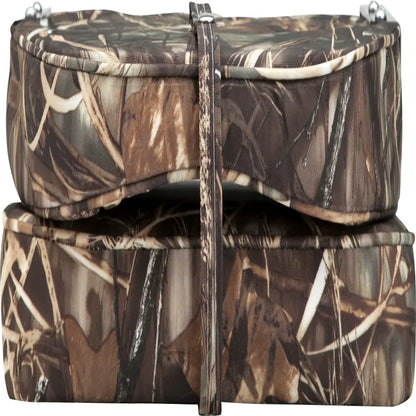 Attwood 98395CAMO Low-Back Padded Boat Seat, Camo, High-Impact Plastic Frame, 7 Inches W x 16 Inches D x 16 Inches H