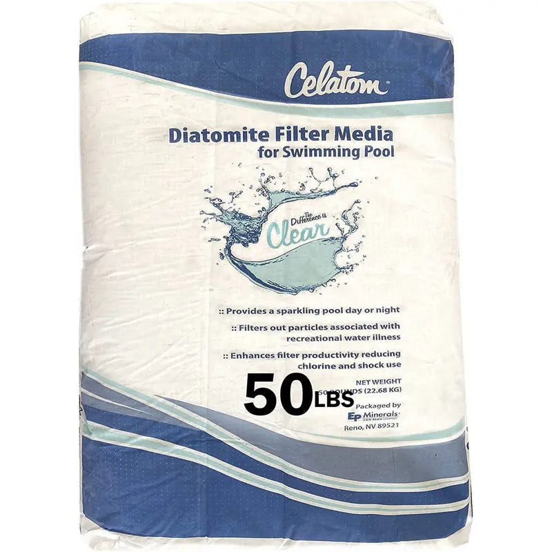 Celatom Diatomaceous Earth DE Pool Filter Aid  Swimming Pool & Spa Filtration 50lb