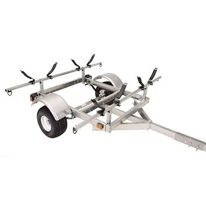 Malone LowMax 2 Galvanized Kayak Trailer  600 lb Capacity, J/V Rack System, LED Lighting, Made in USA