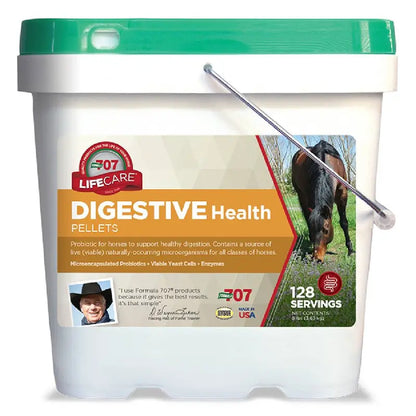 Formula 707 Digestive Health Horse Supplement, Hay Flavor Pellets, 8 lb, 128 Servings
