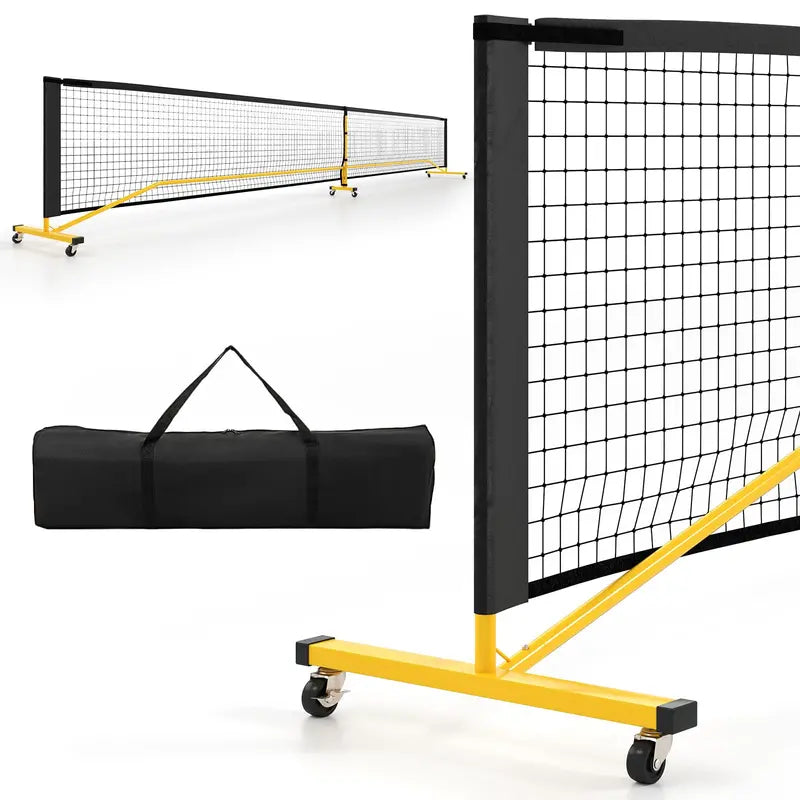 22-Foot Regulation Pickleball Net System  Powder-Coated Steel Frame with Adjustable Height and Weather-Resistant Net