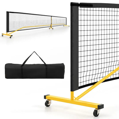 22-Foot Regulation Pickleball Net System  Powder-Coated Steel Frame with Adjustable Height and Weather-Resistant Net