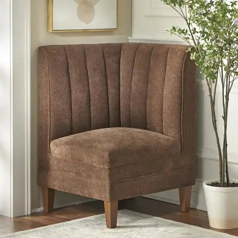 Lifestorey Kerrington 3-Piece Upholstered Banquette Set — Channel-Stitched Back Design