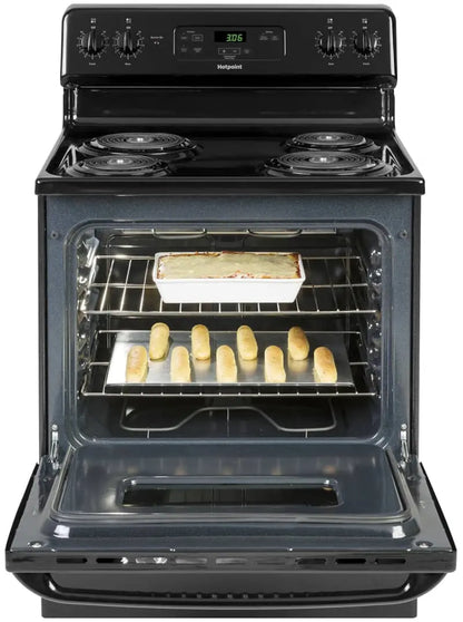 GE Hotpoint 30 Black Freestanding Standard Clean Electric Range