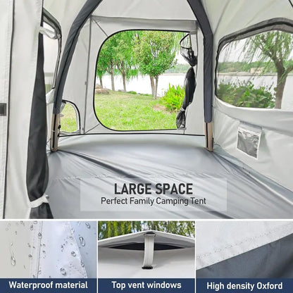 Automatic Inflatable Camping Tent  Waterproof 34 Person Luxury Outdoor Tent with Quick-Setup Air Beams
