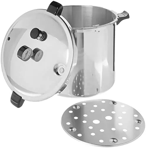 Presto 23-Quart Induction-Compatible Pressure Canner  Silver Aluminum Model 01784