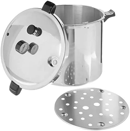 Presto 23-Quart Induction-Compatible Pressure Canner  Silver Aluminum Model 01784