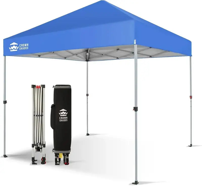 10×10 One-Click Pop-Up Awning  Silver-Coated Sunshade Canopy for Beach, Picnic & Outdoor Events