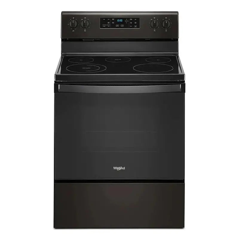 Whirlpool 5.3 Cu. Ft. Electric Range with Frozen Bake Technology  Black Model WFE505W0JV