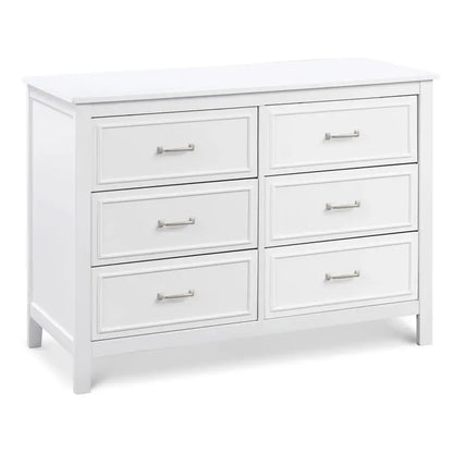 DaVinci Charlie 6-Drawer Double Dresser, White  Durable Pinewood, Versatile Design, Safety Features