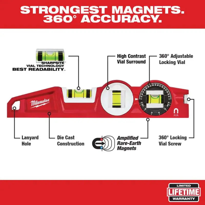 REDSTICK Magnetic Torpedo &amp; Box Level Set  Precision Tools in 10¡å, 24¡å, 48¡å, and 78¡å Lengths