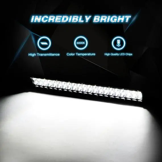 Nilight 20 Inch 126W Combo LED Work Light Bar 2PCS 4 Inch 18W Spot Spot Fog Lights SUV Boat Jeep Driving Lamp with Wiring Harness Kit