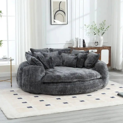 Double-Loaf Style Sofa Bed  Spacious Convertible Couch with Armrests and Supportive Cushioning