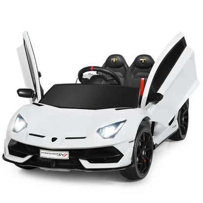 Licensed Lamborghini SVJ Kids Ride-On  12V Battery-Powered Electric Sports Car Toy with Trunk Storage & Parental Remote Control