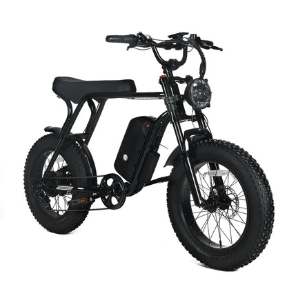 High-Performance Electric Mountain Bike  1000W Motor, 48V 20Ah Removable Battery, 45mph Top Speed, 20″x4.0″ Fat Tires, Shimano 7-Speed