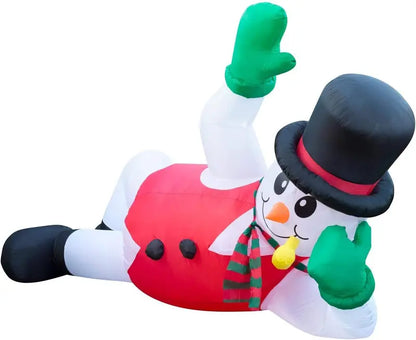 Holidayana 4.5ft Merry Christmas Santa Hat Inflatable with LED Lights for Yard & Garden Decor