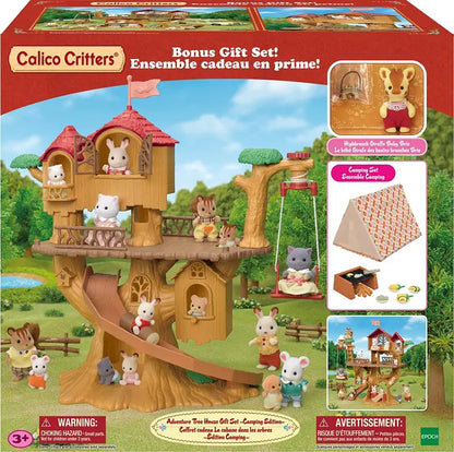 Calico Critters Adventure Treehouse Gift Set, Camping Edition, Dollhouse Playset
