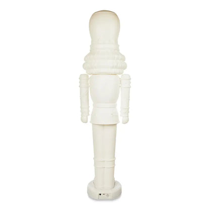 Holiday Time Animated White Nutcracker Blow Mold  75-Inch Tall Holiday Decor with Motion & Light Effects