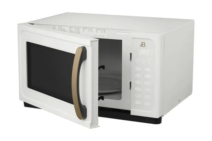 1.1-Cubic-Foot 1000W White Sensor Microwave Oven with Touch Controls  Compact Kitchen Appliance
