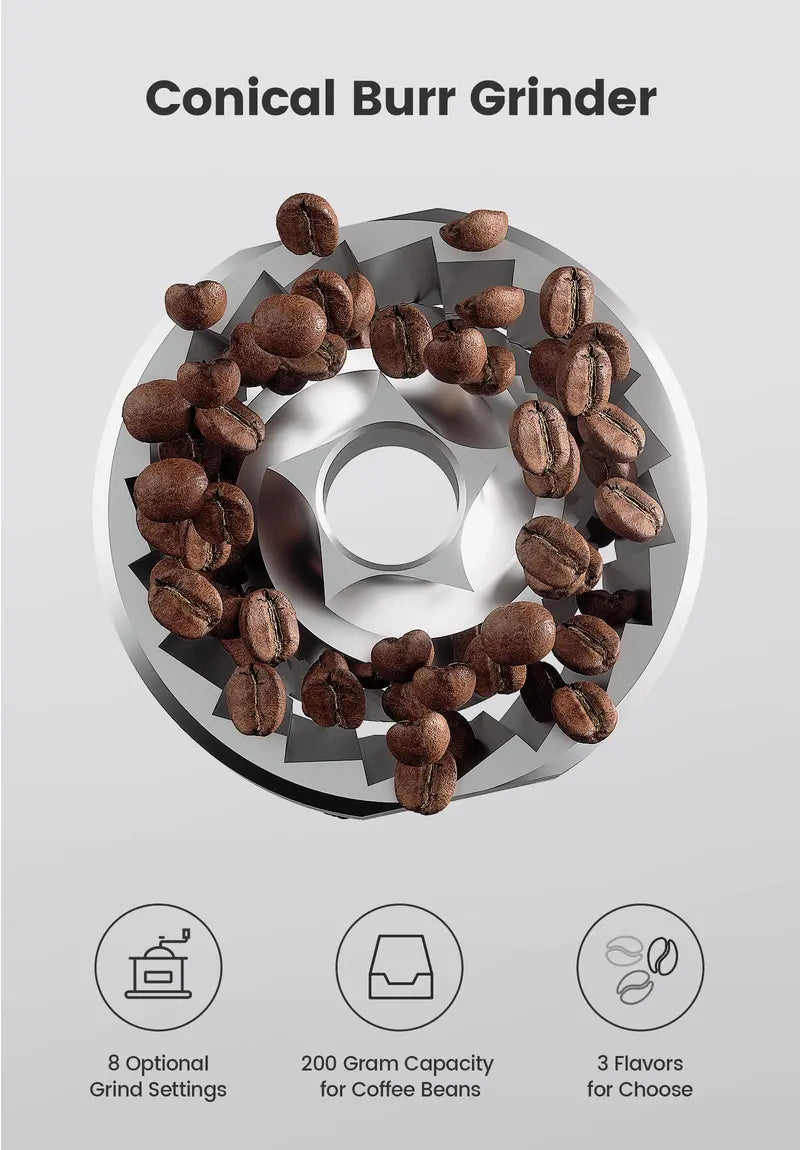 Gevi 10-Cup Coffee Maker with Integrated Grinder  Programmable Thermal Carafe Brewer