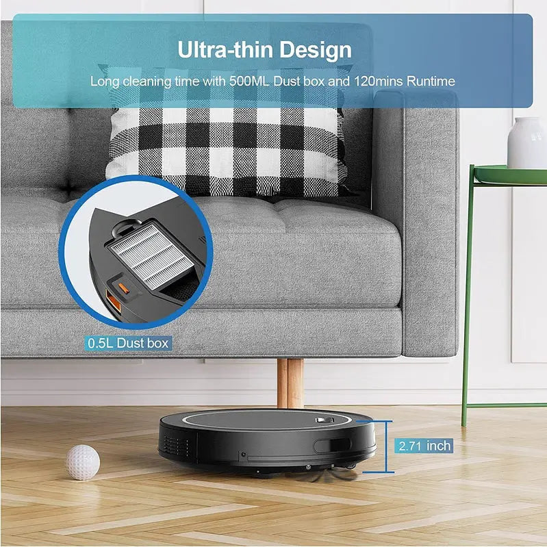 2-in-1 Robot Vacuum & Mop: 2500Pa Suction, Smart Navigation & Auto-Mopping