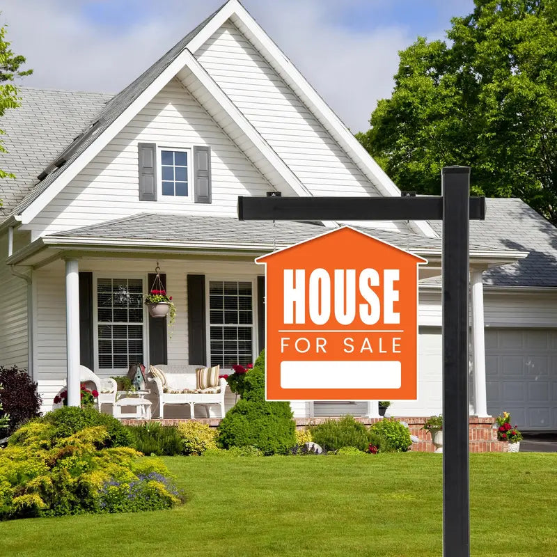 Heavy-Duty Vinyl Real Estate Sign Post  4″×4″×72″ Realtor Stake with Flat Cap for Yard Signs