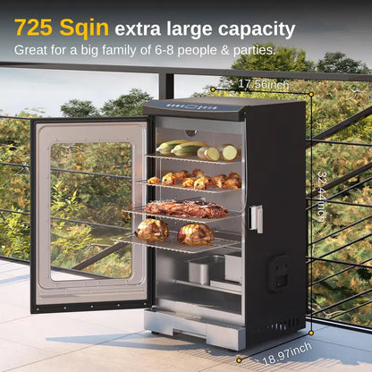 EAST OAK 30-Inch Digital Electric Smoker Featuring Tempered Glass Viewing Door