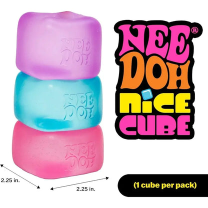 NeeDoh Nice Cube  2.25-Inch Compact Squishy Sensory Cube