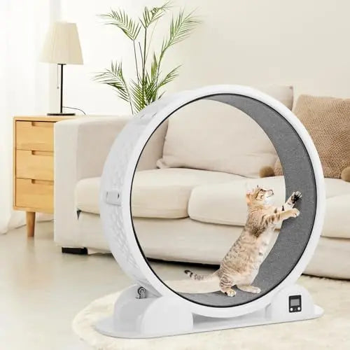 41″ Cat Exercise Wheel with Pedometer  Fast, Easy Installation for Indoor Cat Fitness