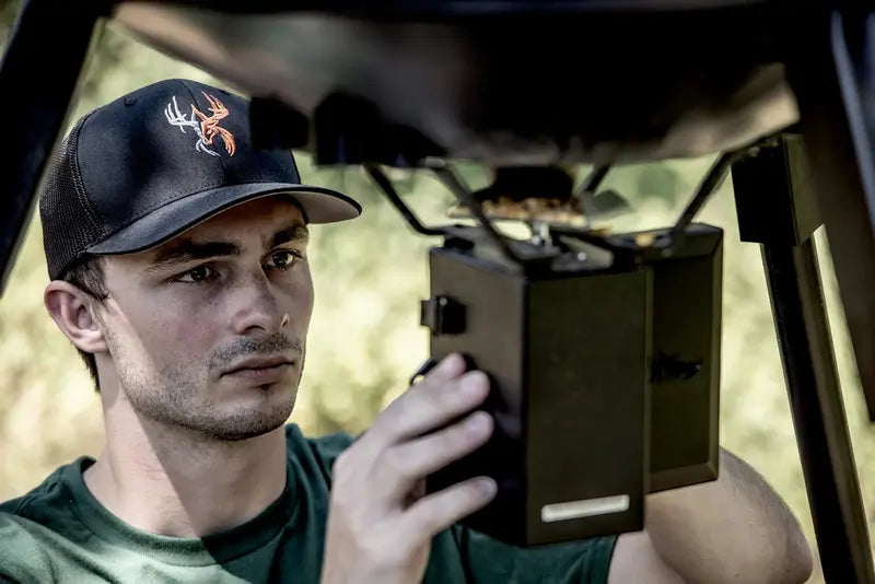 Wildgame Innovations 225 lb Quick-Set Game Feeder with Digital Timer and Large Capacity