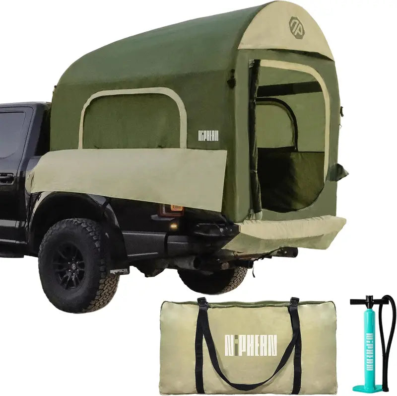 Niphean Inflatable Truck Bed Tent — Quick-Setup 23 Person Pickup Camper Tent with PU3000 Waterproofing