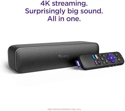 Roku Streambar SE | 2-in-1 4K/HD/HDR Soundbar & Streaming | Clear Dialogue | Easy Setup
