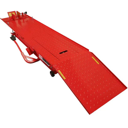 Heavy-Duty Hydraulic Motorcycle Lift Table  1,000-Pound Capacity, Extra-Long Platform
